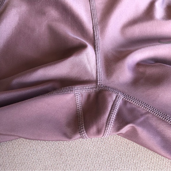 Nike Dri-Fit Workout Dusty Rose Drawstring Side Pockets Capri Leggings XS - Picture 13 of 14